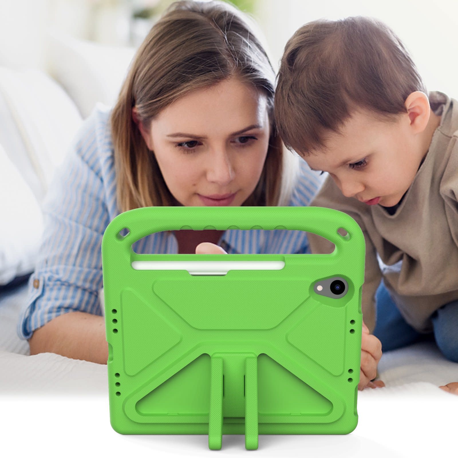 EVA Kids Safe Handle Stand Shockproof with Pencil Holder Case For Apple iPad Mini 8.3" 6th/7th Gen - Green
