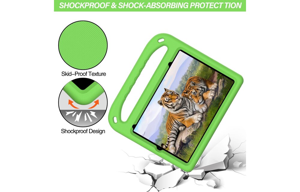 EVA Kids Safe Handle Stand Shockproof with Pencil Holder Case For Apple iPad Mini 8.3" 6th/7th Gen - Green