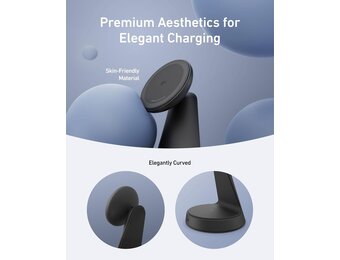 Anker MagSafe 2-in-1 Charging Stand Wireless Charger Qi2 Certified 15W Ultra-Fast - Black