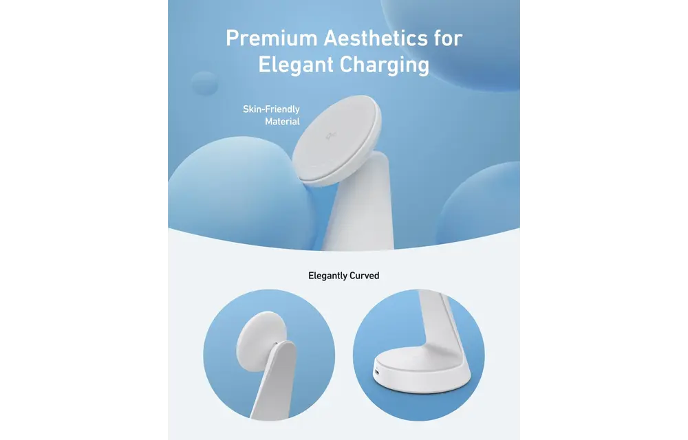 Anker MagGo MagSafe 2-in-1 Ultra-Fast Wireless Charging Stand - White