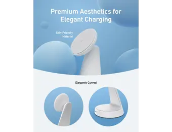 Anker MagSafe 2-in-1 Charging Stand Wireless Charger Qi2 Certified 15W Ultra-Fast - White