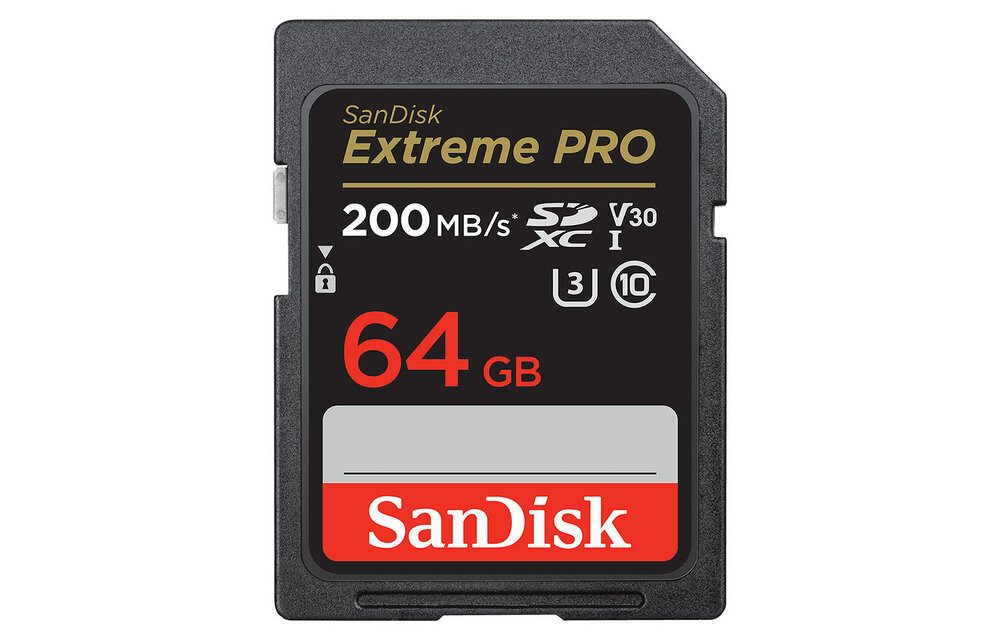 SanDisk Extreme PRO SDHC SDXC UHS-I Card 200MB/s 4K - 64GB