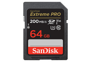 SanDisk Extreme PRO SDHC SDXC UHS-I Card 200MB/s 4K - 64GB