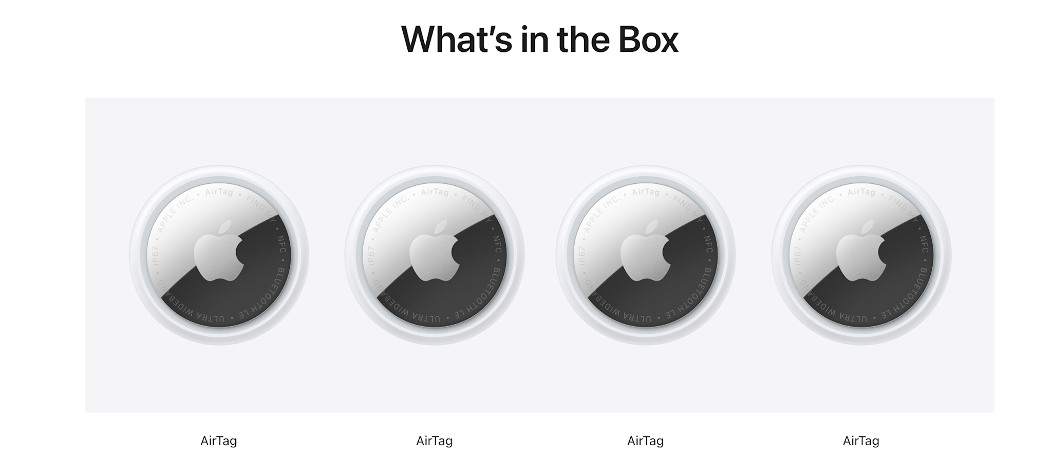 Apple Air Tag 2nd Generation 4 Pack - White
