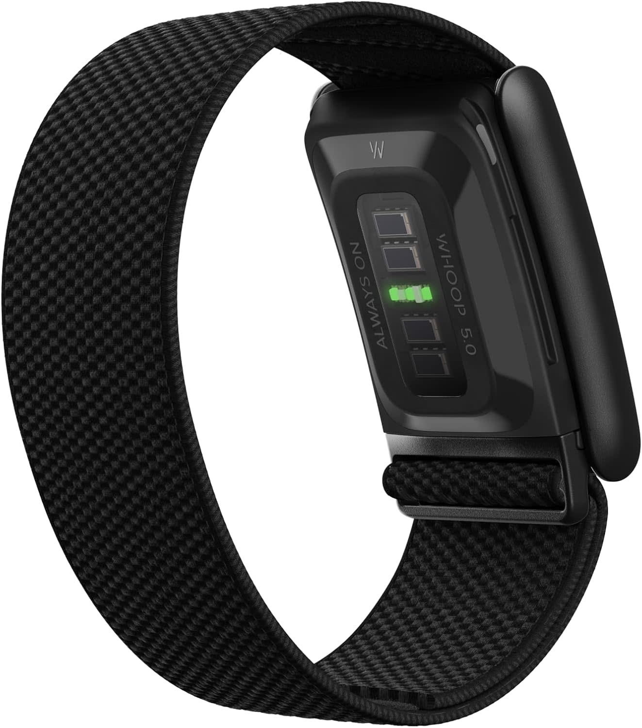 WHOOP 5.0 Peak with 12-Month Membership - 24/7 Activity Tracker SuperKnit Band - Onyx / Black