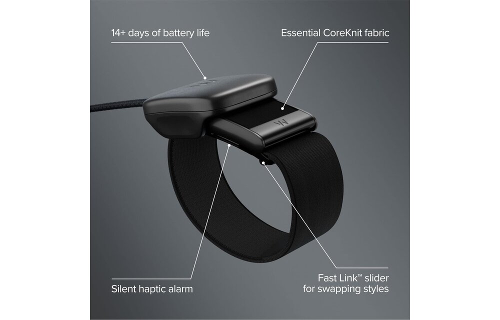 WHOOP 5.0 ONE with 12-Month Membership - 24/7 Activity Tracker CoreKnit Band - Onyx / Black