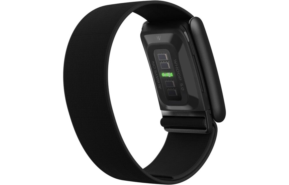 WHOOP 5.0 ONE with 12-Month Membership - 24/7 Activity Tracker CoreKnit Band - Onyx / Black