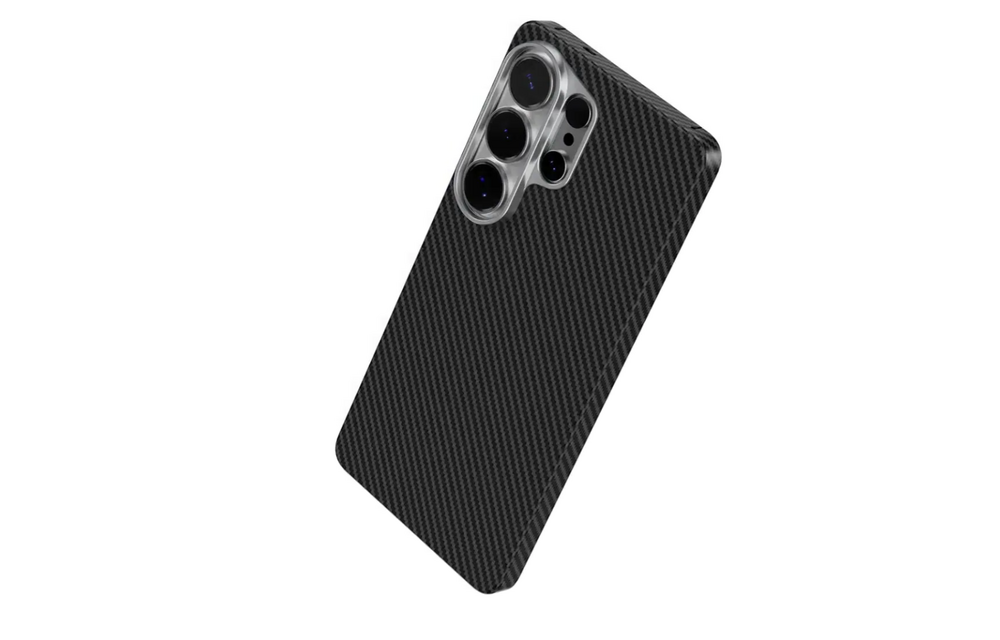 Levelo Kevlar Aramid Fiber Sergei 1500D MagSafe Case For Samsung S26 Ultra - Carbon Black