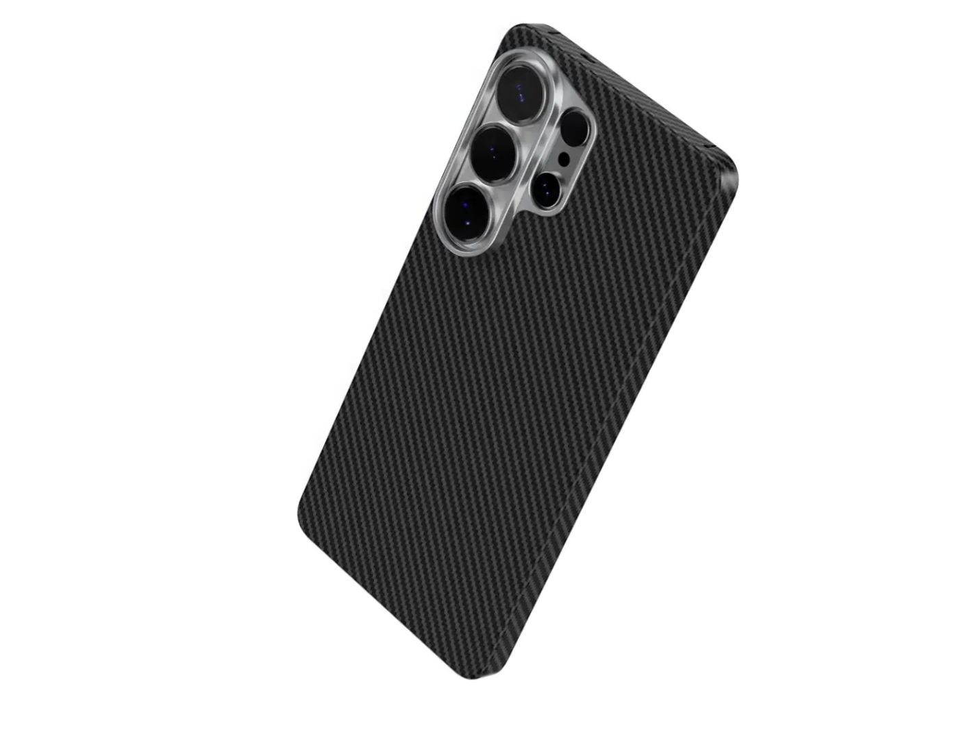 Levelo Kevlar Aramid Fiber Sergei 1500D MagSafe Case For Samsung S26 Ultra - Carbon Black