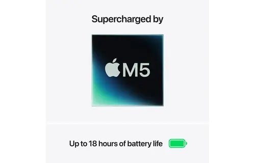 Apple MacBook Air 15-inch M5 chip with 10-core CPU and 10-core GPU - 16GB/512GB SSD En/Ar Keyboard - Silver