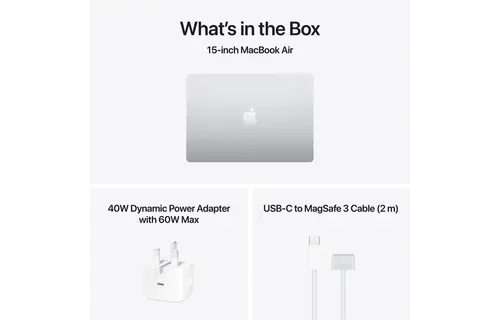 Apple MacBook Air 15-inch M5 chip with 10-core CPU and 10-core GPU - 16GB/512GB SSD En/Ar Keyboard - Silver