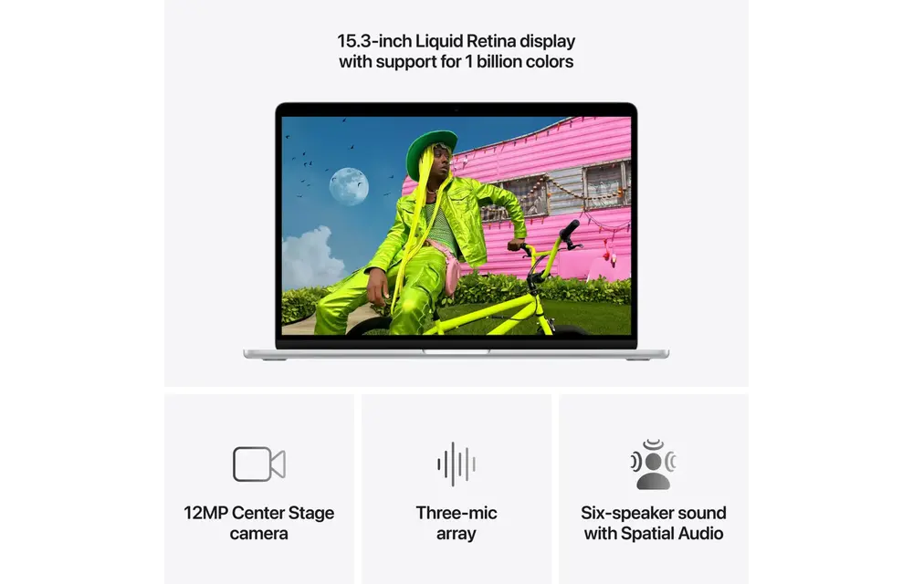 Apple MacBook Air 15-inch M5 chip with 10-core CPU and 10-core GPU - 16GB/512GB SSD En/Ar Keyboard - Silver