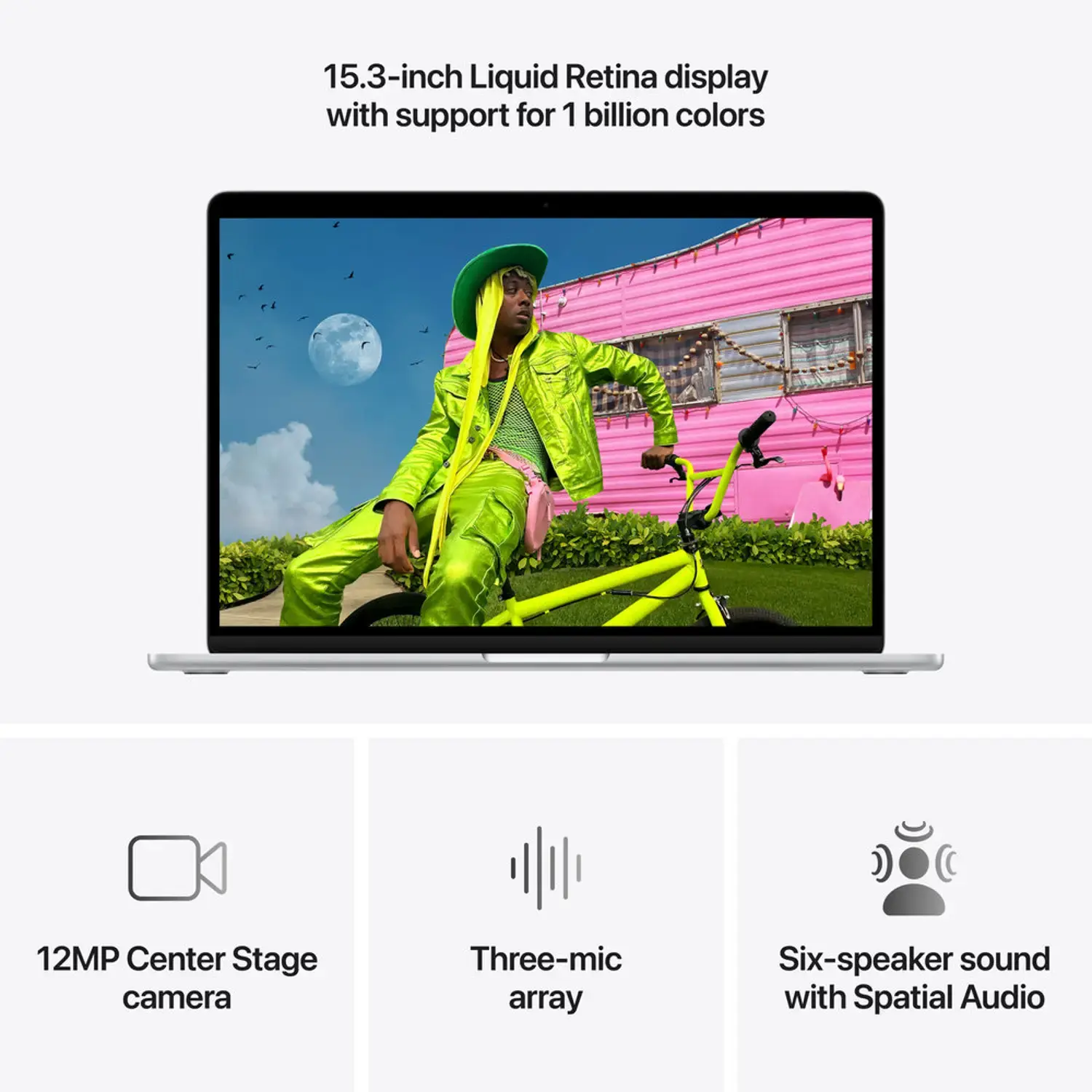 Apple MacBook Air 15-inch M5 chip with 10-core CPU and 10-core GPU - 16GB/512GB SSD En/Ar Keyboard - Silver