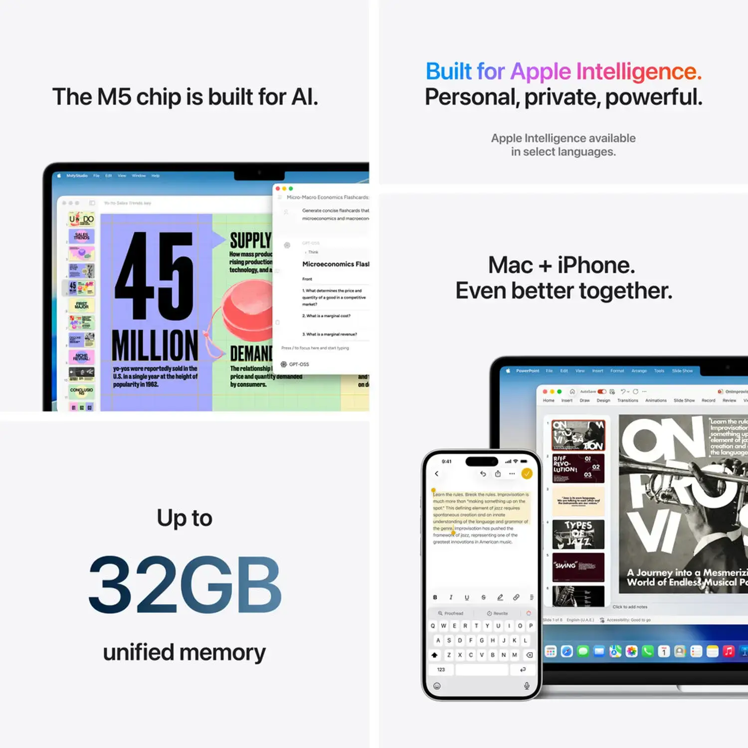 Apple MacBook Air 15-inch M5 chip with 10-core CPU and 10-core GPU - 16GB/512GB SSD En/Ar Keyboard - Silver