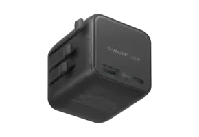 Momax 1-World 20w Universal 2-Port USB Travel Adapter - Black