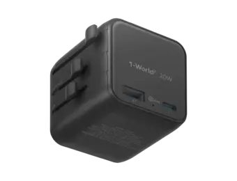 Momax 1-World 20w Universal 2-Port USB Travel Adapter - Black