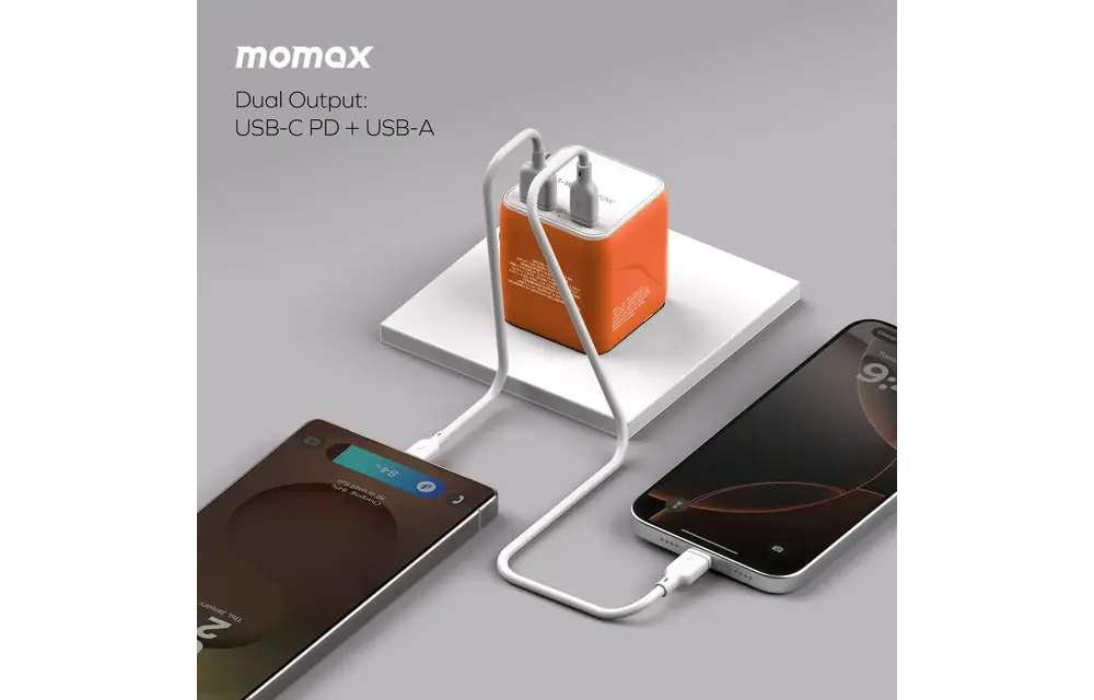 Momax 1-World 20w Universal 2-Port USB Travel Adapter - Black