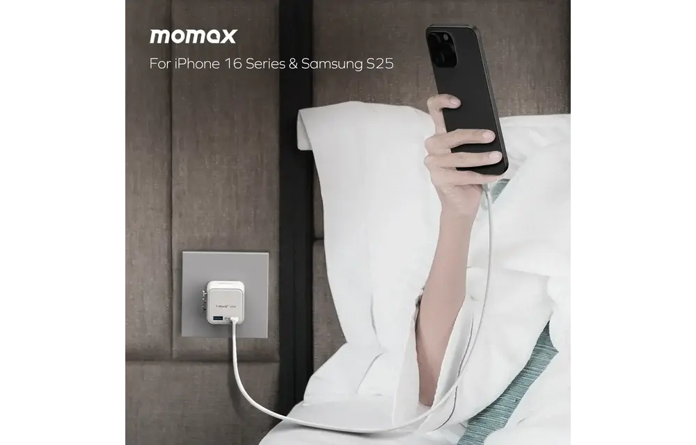 Momax 1-World 20w Universal 2-Port USB Travel Adapter - Black