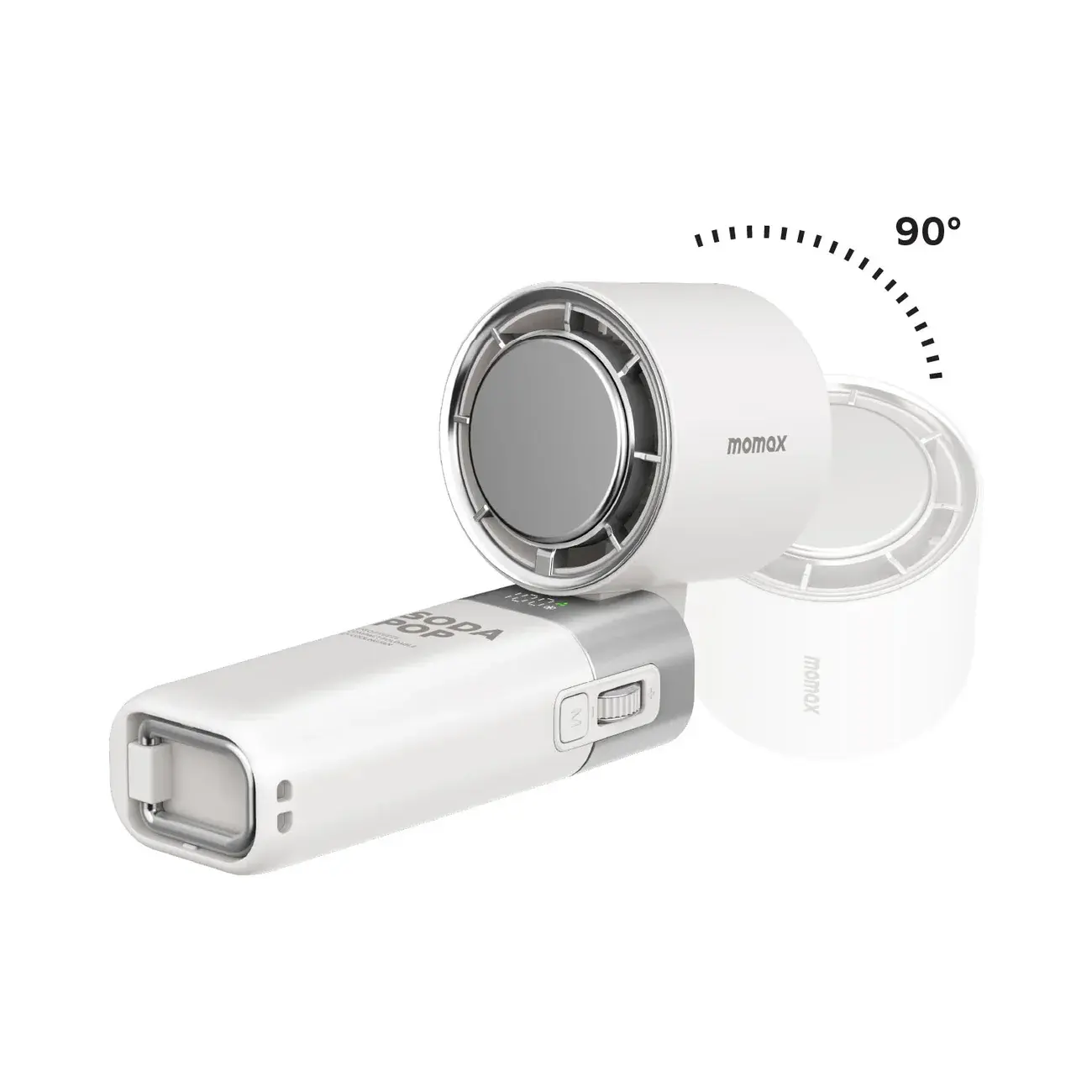 Momax Go Freeze Compact Foldable Icy Cooling Fan - White