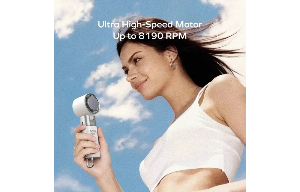 Momax Go Freeze Compact Foldable Icy Cooling Fan - White