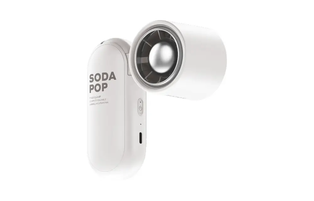 Momax Go Clamp Compact Foldable Umbrella-clip Mini Fan - White