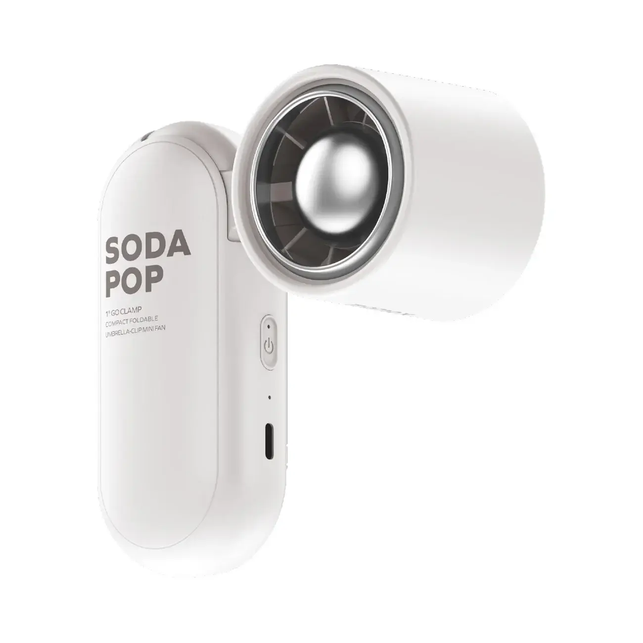 Momax Go Clamp Compact Foldable Umbrella-clip Mini Fan - White