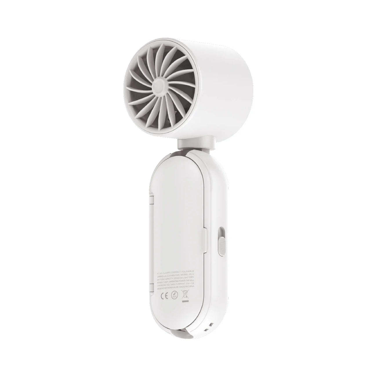 Momax Go Clamp Compact Foldable Umbrella-clip Mini Fan - White