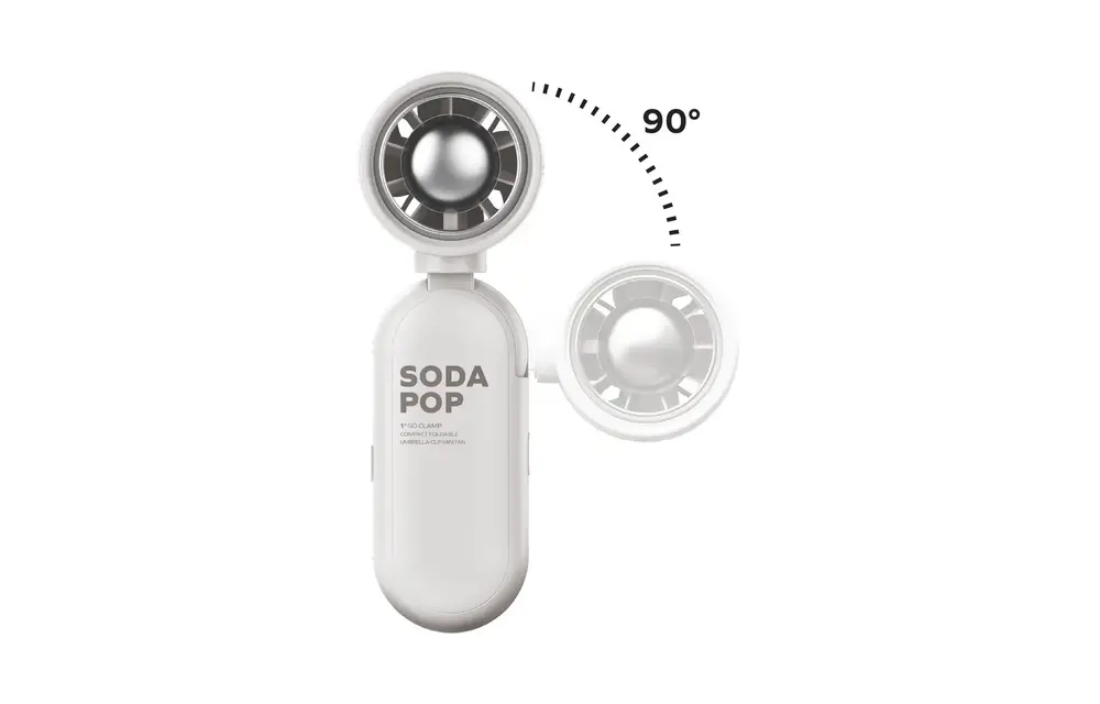 Momax Go Clamp Compact Foldable Umbrella-clip Mini Fan - White