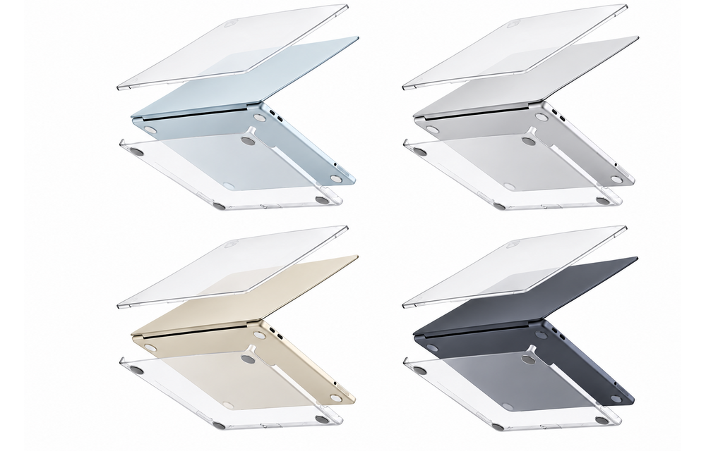 AmazingThing Titan Pro SlimFit Hardshell Case for Apple MacBook Air 13" M2/M3/M4/M5 - Clear