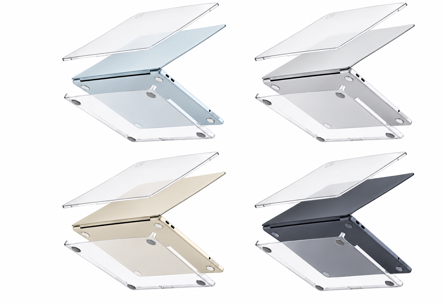 AmazingThing Titan Pro SlimFit Hardshell Case for Apple MacBook Air 13" M2/M3/M4/M5 - Clear