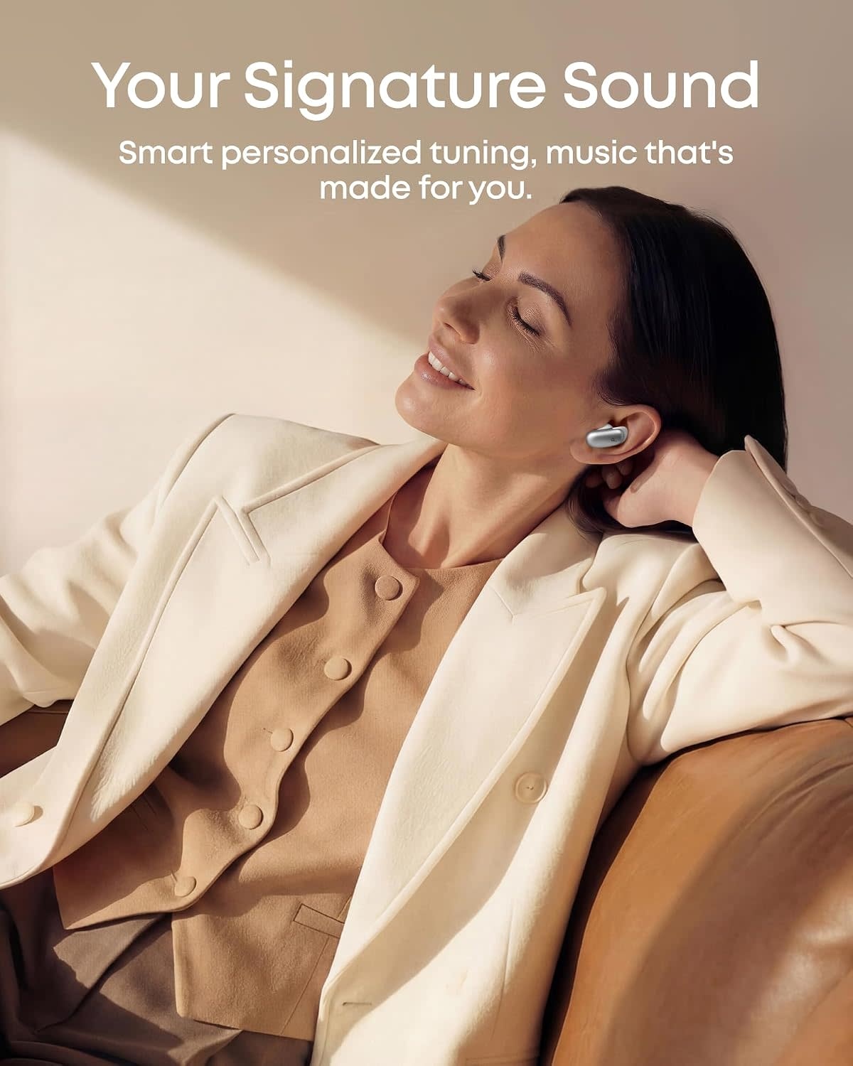 Soundcore By Anker Liberty 5 Pro AI Chip Whisper-Clear Calls ANC Wireless Earbuds - White