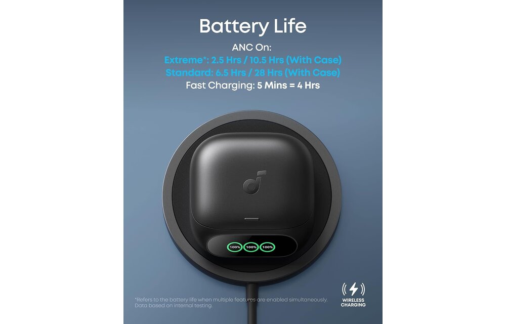 Soundcore By Anker Liberty 5 Pro AI Chip Whisper-Clear Calls ANC Wireless Earbuds - Black