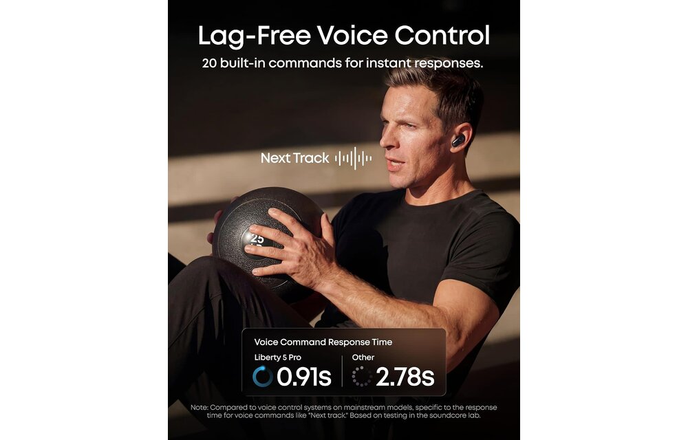 Soundcore By Anker Liberty 5 Pro AI Chip Whisper-Clear Calls ANC Wireless Earbuds - Black