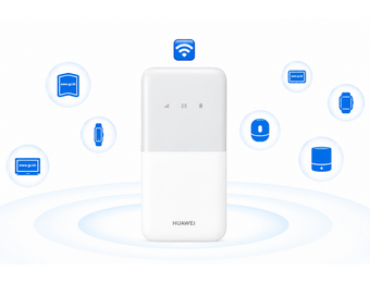 Huawei Slim Design 4G Mobile WiFi 5 LTE 195Mbps Portable Router Up to 16 Devices - White