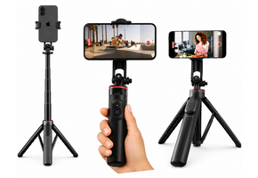 Heatz Detachable Magnetic MagSafe Mount Selfie Stick Tripod with Remote – Black