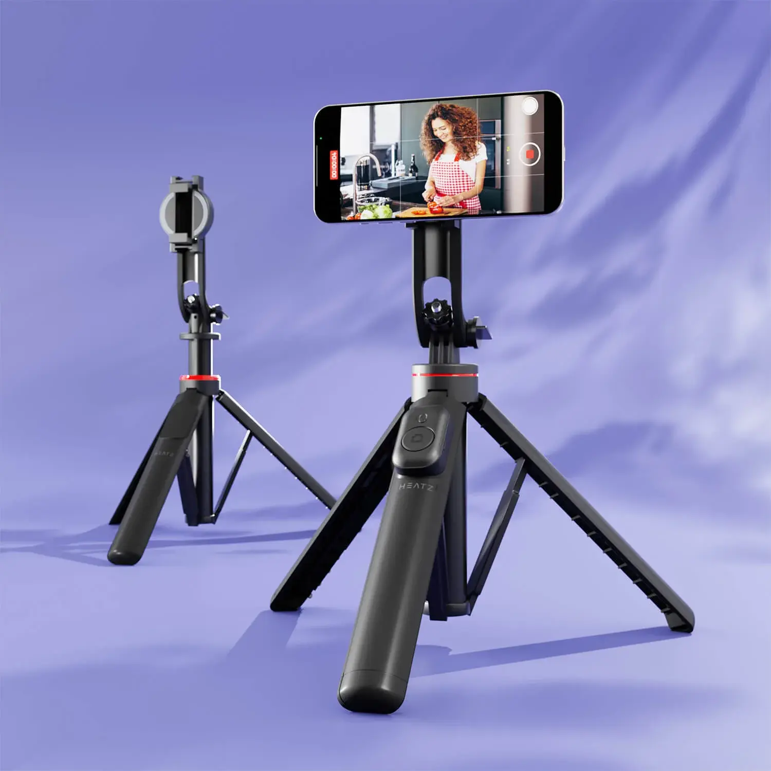 Heatz Detachable Magnetic MagSafe Mount Selfie Stick Tripod with Remote – Black