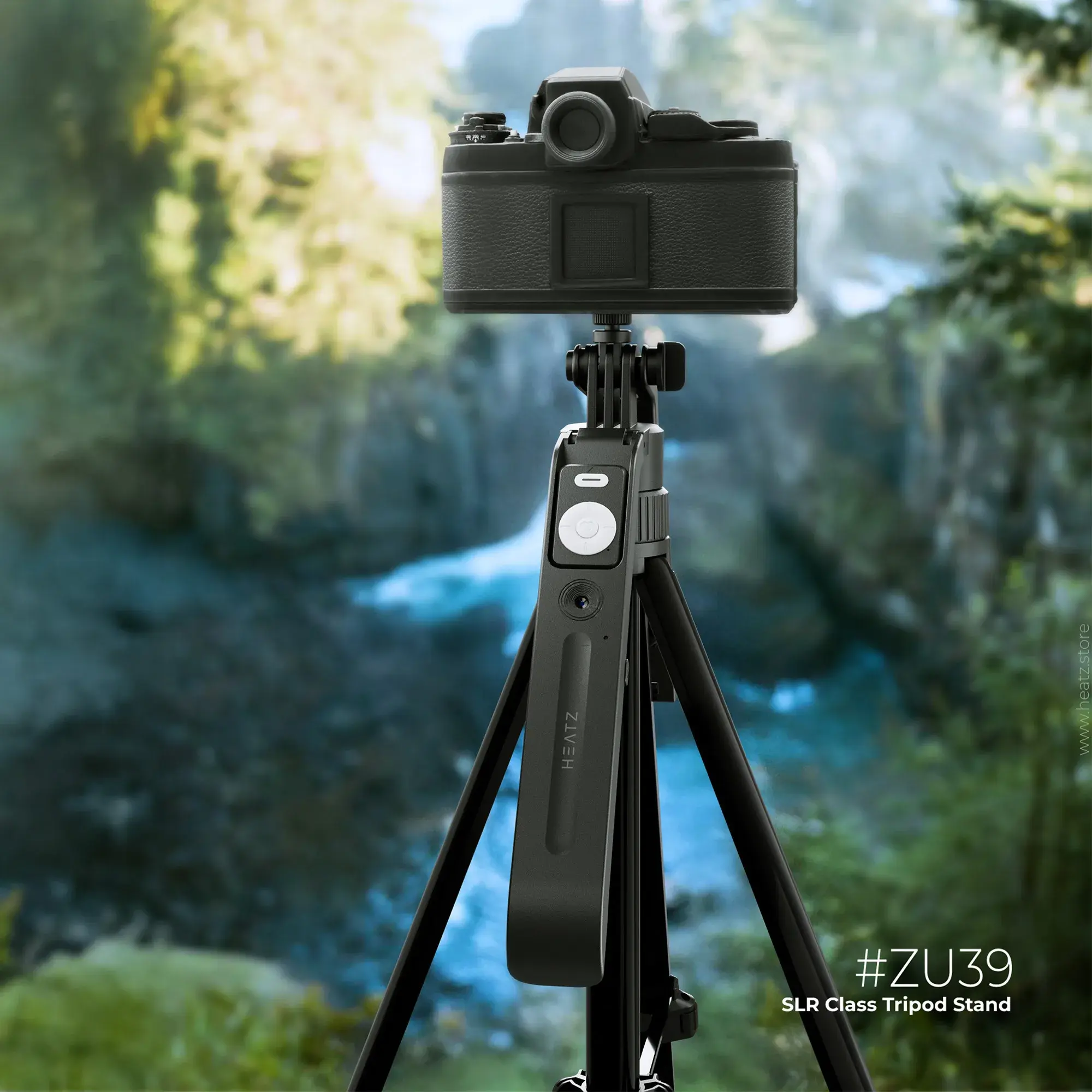 Heatz Ai Tracking  Stable Selfie Tripod Stick Mount with Remote – Black