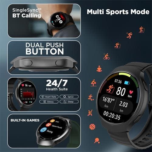 Fastrack Smart Vox Criq Smart Watch - Midnight Blue