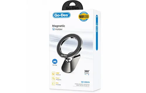 Go-Des Magnetic MagSafe Holder 360° Rotation - Black