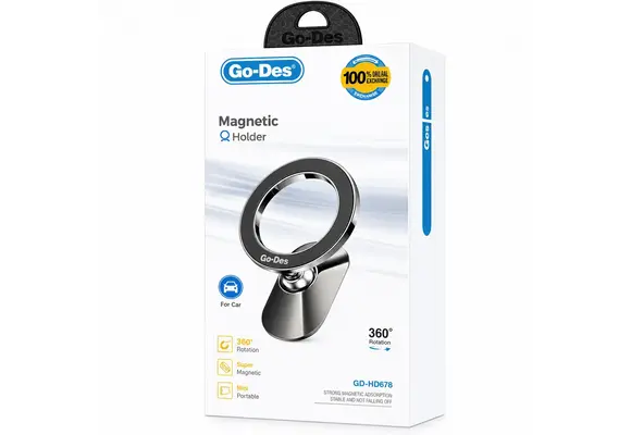 Go-Des Magnetic MagSafe Holder 360° Rotation - Black