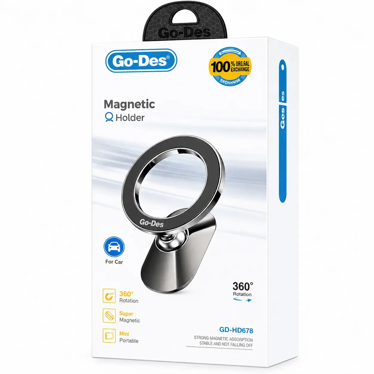 Go-Des Magnetic MagSafe Holder 360° Rotation - Black
