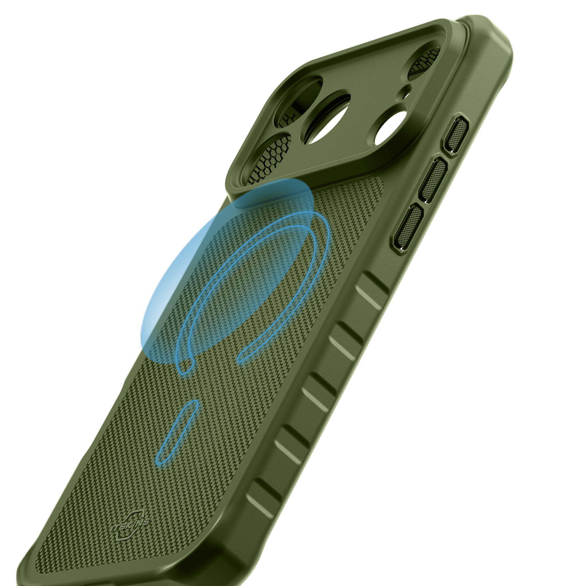 ITSKINS Hybrid R Nylon with Magsafe Case for iPhone 18 Pro Max / 17 Pro Max - Olive Green