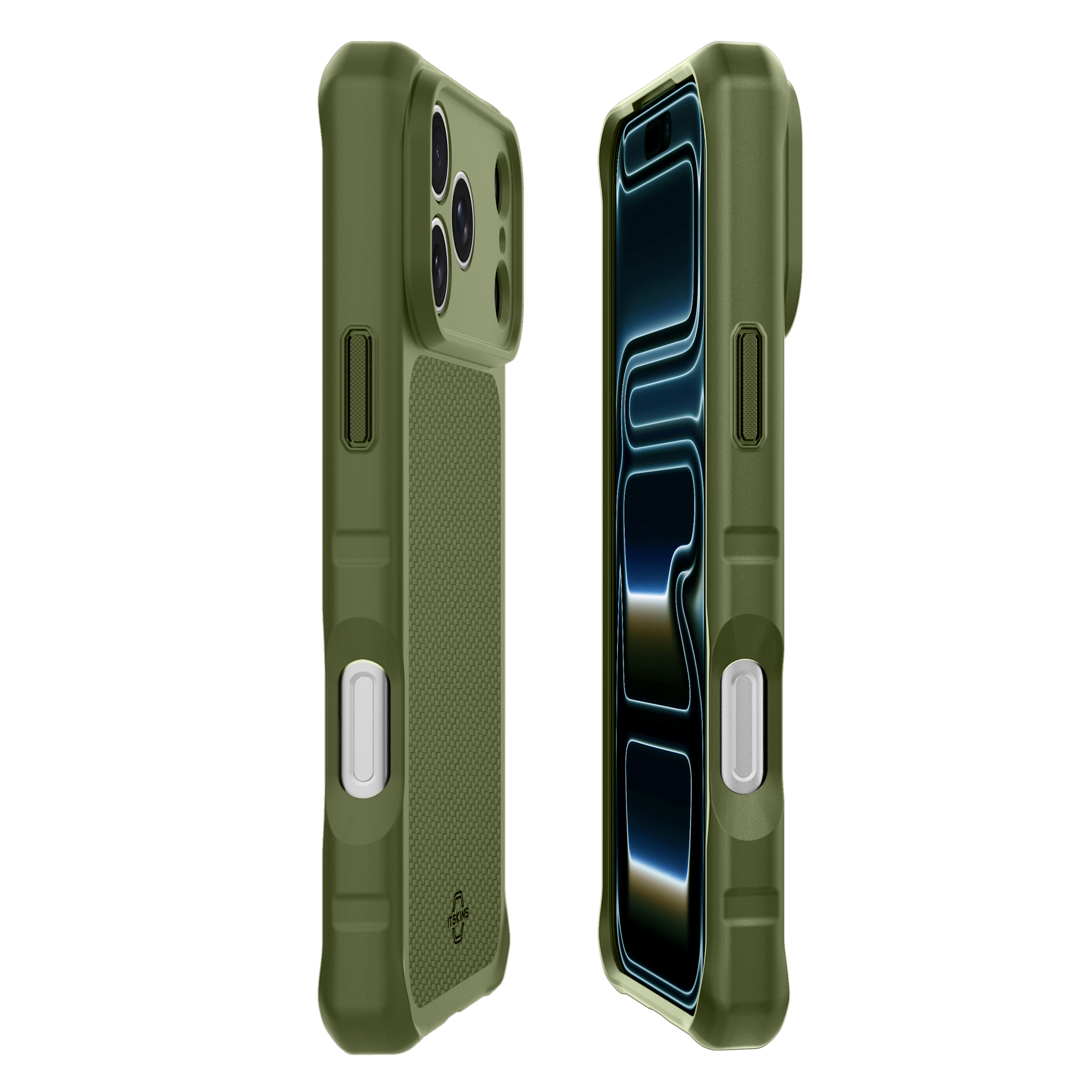 ITSKINS Hybrid R Nylon with Magsafe Case for iPhone 18 Pro Max / 17 Pro Max - Olive Green