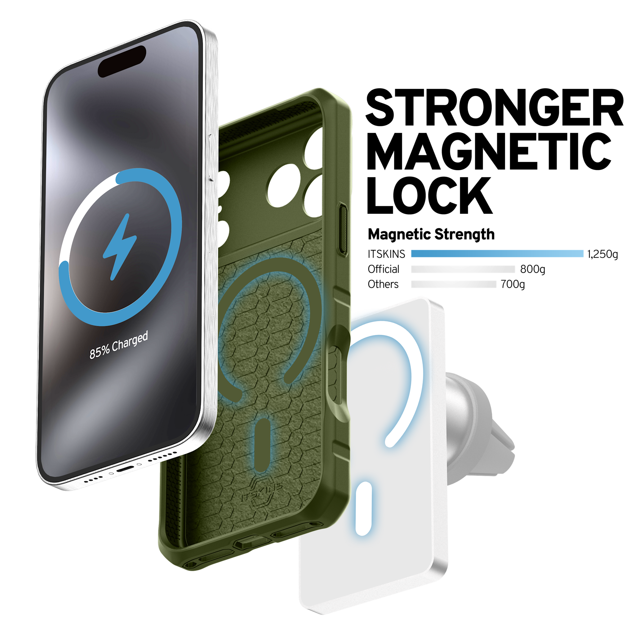 ITSKINS Hybrid R Nylon with Magsafe Case for iPhone 18 Pro Max / 17 Pro Max - Olive Green