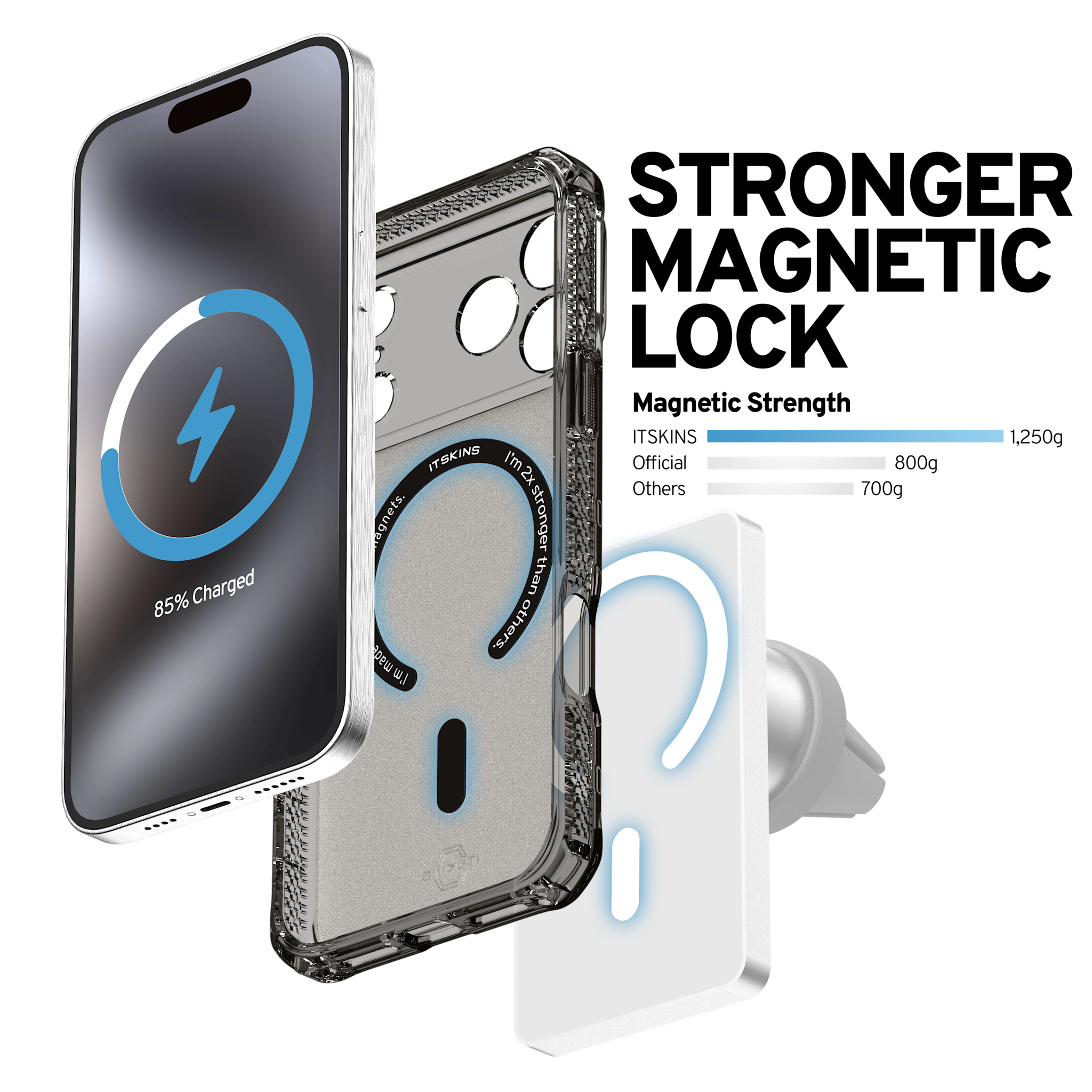 ITSKINS Hybrid R Vapor with Magsafe Case for iPhone 18 Pro Max / 17 Pro Max - Smoke