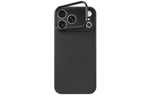 ITSKINS Supreme Eclipse Stand With Magsafe Carbon Fiber Case for iPhone 18 Pro / 17 Pro  - Black