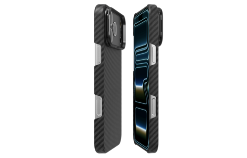 ITSKINS Supreme Eclipse Stand With Magsafe Carbon Fiber Case for iPhone 18 Pro / 17 Pro  - Black