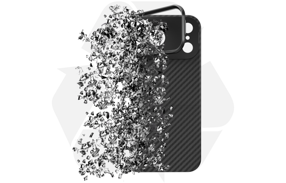 ITSKINS Supreme Eclipse Stand With Magsafe Carbon Fiber Case for iPhone 18 Pro / 17 Pro - Black