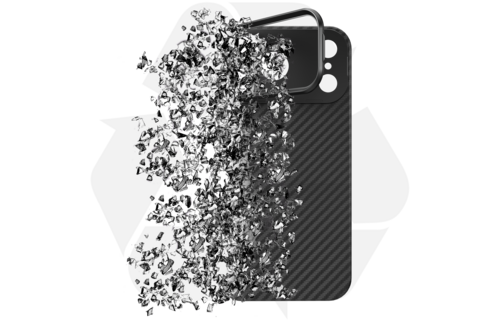 ITSKINS Supreme Eclipse Stand With Magsafe Carbon Fiber Case for iPhone 18 Pro / 17 Pro  - Black