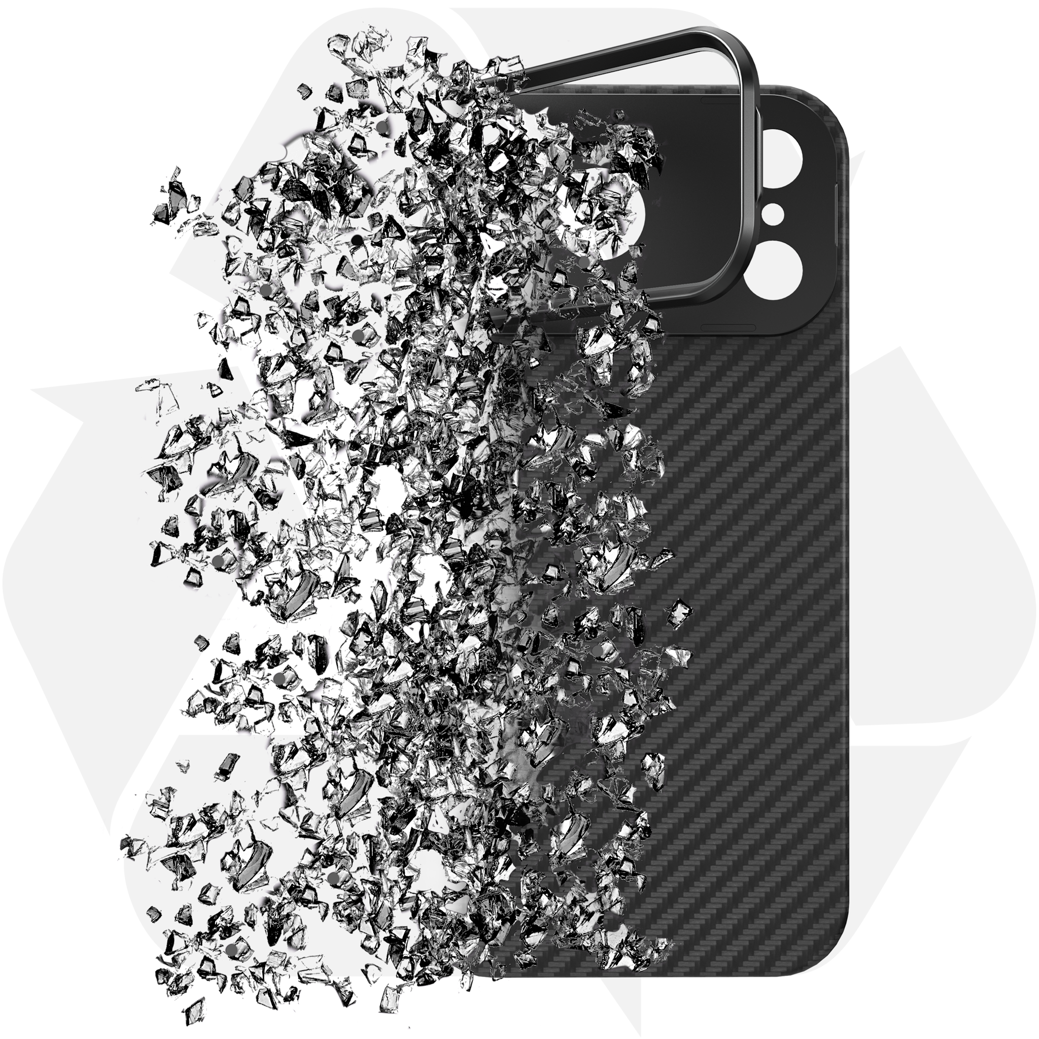 ITSKINS Supreme Eclipse Stand With Magsafe Carbon Fiber Case for iPhone 18 Pro / 17 Pro - Black